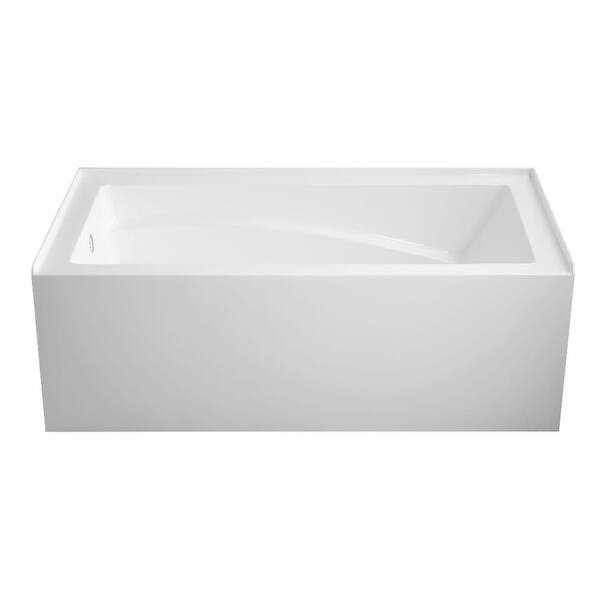 Kingston Brass Oriel 60" Three Wall Alcove Acrylic Soaking Tub with